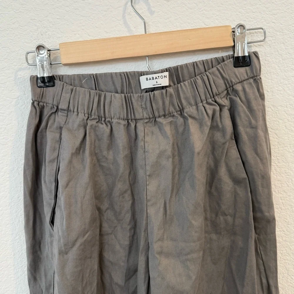 Babaton- Aritzia’s Babaton Linen Lyocell Blend Grey Pants- S